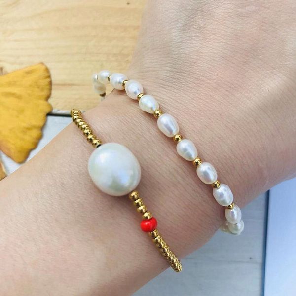 2020 new baroque freshwater pearl bracelet with 2mm stainless steel beads valentines day gift for girls do not fade women gifts, Black
2020 new baroque freshwater pearl bracelet with 2mm stainless steel beads valentines day gift for girls do not fade women gifts, Black