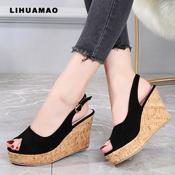 lihuamao suede wedges platform peep toe ankle strap sandals comfortable casual beach sandals high heel pumps party wedding shoes, Black
lihuamao suede wedges platform peep toe ankle strap sandals comfortable casual beach sandals high heel pumps party wedding shoes, Black