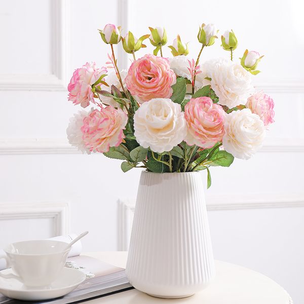 3 heads artificial flowers white roses peony for home decoration silk flowers fake flor party wedding marriage bride faux flower
3 heads artificial flowers white roses peony for home decoration silk flowers fake flor party wedding marriage bride faux flower
