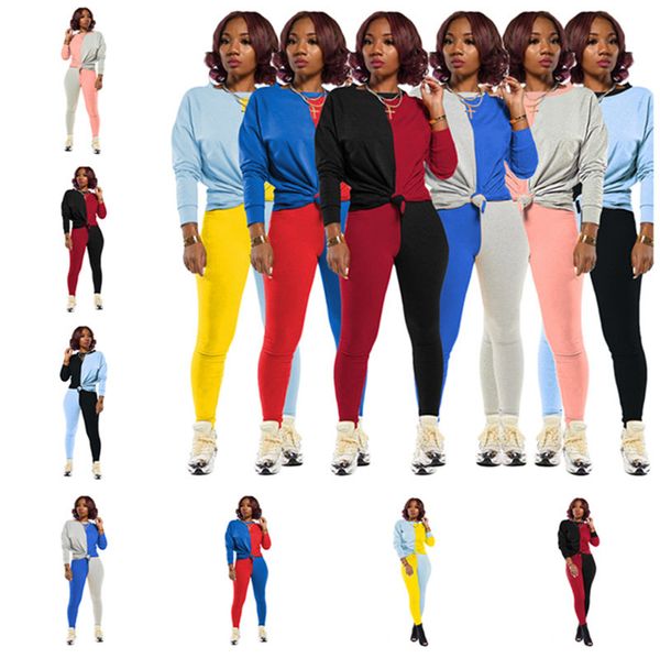 женщины tracksuit конструкторы с длинными рукавами футболки рубашки брюки леггинсы осень зима мода цвет контраст лоскутная две пьесы костюм, White
женщины tracksuit конструкторы с длинными рукавами футболки рубашки брюки леггинсы осень зима мода цвет контраст лоскутная две пьесы костюм, White