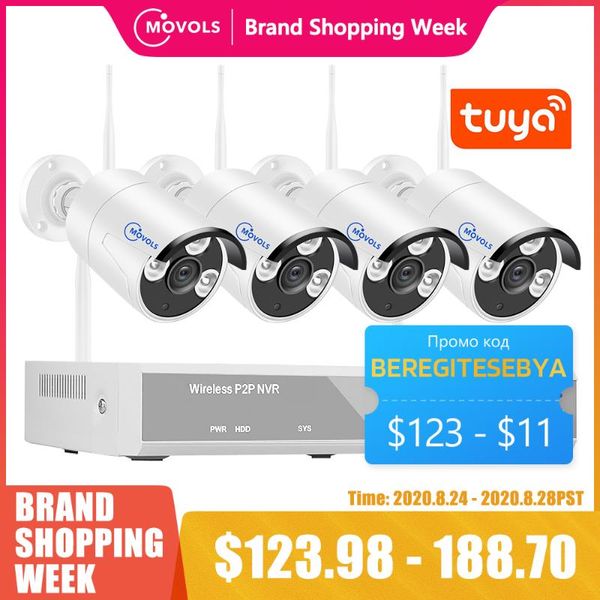 movols h.265 wireless cctv system 4ch 1080p tuya zigbee nvr 4pcs 2mp outdoor wifi security camera audio video surveillance kit
movols h.265 wireless cctv system 4ch 1080p tuya zigbee nvr 4pcs 2mp outdoor wifi security camera audio video surveillance kit