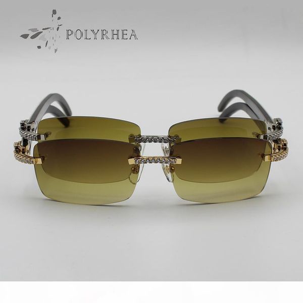 luxury buffalo horn sun glasses men women brown decorative large diamond rimless sunglasses brand designer white inside black buffalo horn, White;black
luxury buffalo horn sun glasses men women brown decorative large diamond rimless sunglasses brand designer white inside black buffalo horn, White;black