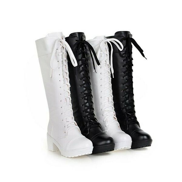 boots size 34-48 womens punk chunky block heels lace up strappy knee high riding, Black
boots size 34-48 womens punk chunky block heels lace up strappy knee high riding, Black