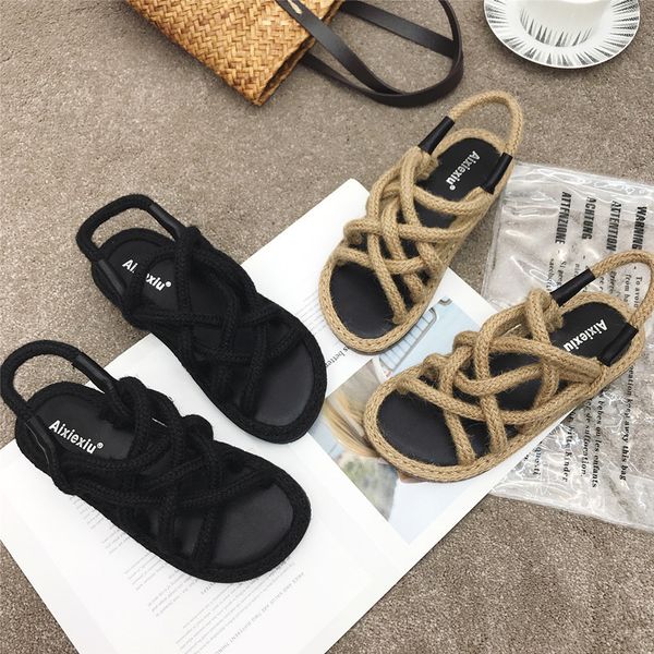 handmade sandal roman sandals flat summer shoes woman 2020 women's open toe anti-skid suit female beige large size rope, Black
handmade sandal roman sandals flat summer shoes woman 2020 women's open toe anti-skid suit female beige large size rope, Black
