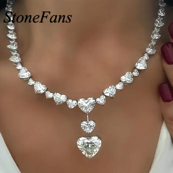 stonefans exquisite heart shaped pendant necklace women heart chain cubic zirconia wedding jewellery bridal accessories, Silver
stonefans exquisite heart shaped pendant necklace women heart chain cubic zirconia wedding jewellery bridal accessories, Silver