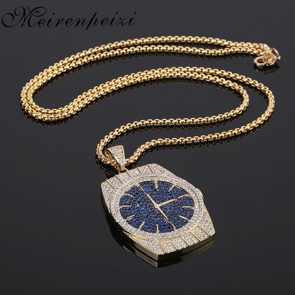 hip hop fashion gentleman sample watch pendant chain necklace, Silver 
hip hop fashion gentleman sample watch pendant chain necklace, Silver