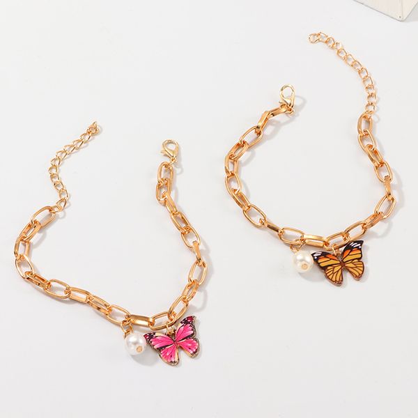 1 pc butterfly imitation pearl pendant bracelets bohemia gold color chain bracelet for women jewelry accessories, Golden;silver
1 pc butterfly imitation pearl pendant bracelets bohemia gold color chain bracelet for women jewelry accessories, Golden;silver