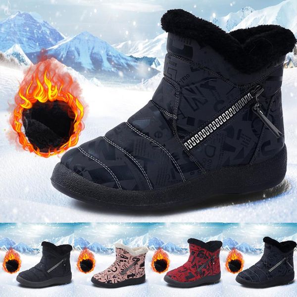 women's boots girls short bootie plush fleece winter warm shoes ankle waterproof snow short boots casual shoes mujer outdoor #40, Black
women's boots girls short bootie plush fleece winter warm shoes ankle waterproof snow short boots casual shoes mujer outdoor #40, Black