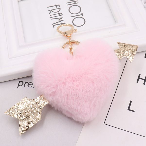 key chain lovely heart shaped pom poms imitation rabbit fur ball toy doll bag car key ring monster keychain, Silver
key chain lovely heart shaped pom poms imitation rabbit fur ball toy doll bag car key ring monster keychain, Silver