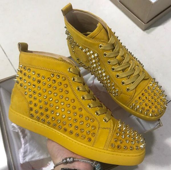 роскошные шипы замша red bottom кроссовки low cut шипы walking мода открытый заклепки тренеры повседневный партии квартиры венчания высокого, Black
роскошные шипы замша red bottom кроссовки low cut шипы walking мода открытый заклепки тренеры повседневный партии квартиры венчания высокого, Black