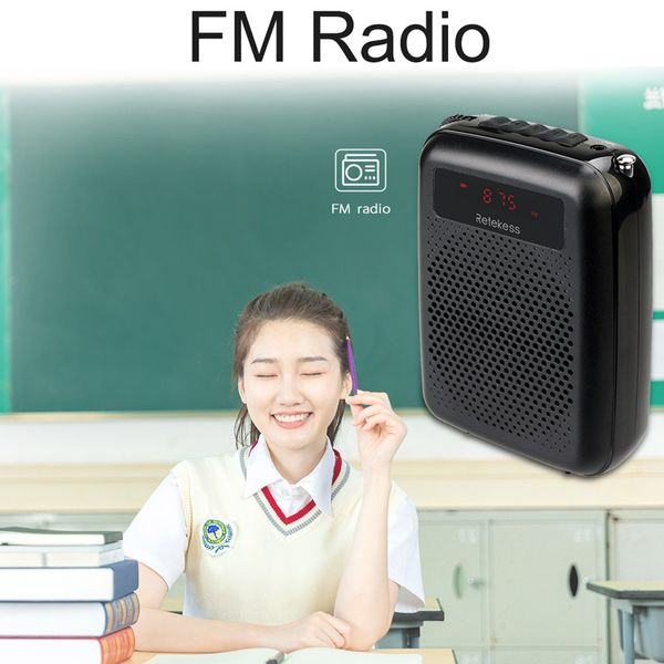 Image of Freeshipping Megaphone Portable 12W FM Recording Voice Amplifier Teacher Microphone Speaker With Mp3 Player FM Radio Recorder