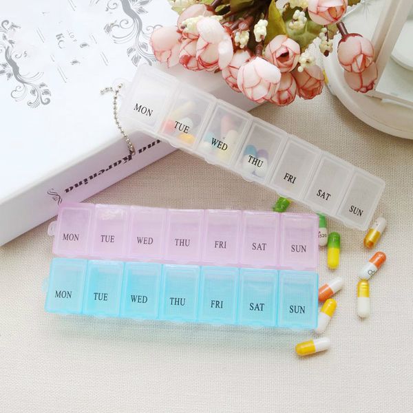 7 days weekly transparent case pills organizer portable 7 days travel storage container boxes
7 days weekly transparent case pills organizer portable 7 days travel storage container boxes