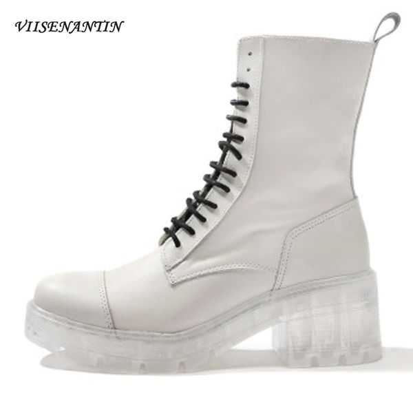 genuine leather summer lace up breathable ins new thick transparent sole short boots white black thick heel platform shoes women
genuine leather summer lace up breathable ins new thick transparent sole short boots white black thick heel platform shoes women