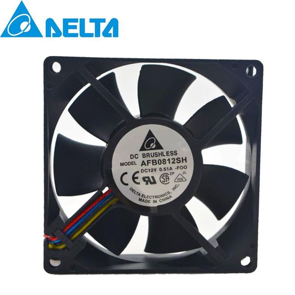 

fans & coolings for delta afb0812sh 8025 dc 12v 0.51a high- speed air volume pwm ball bearing fan 8cm 80*80*25 80mm