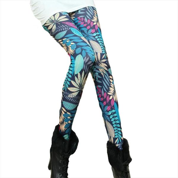 printing leggins plus size legging legging women fitness pants elasticity floral printed legging, Black