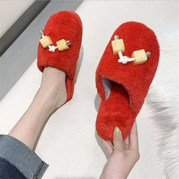 spring and autumn new home cotton slippers female flat bottom plush baotou half slippers beads beads plush, Black
spring and autumn new home cotton slippers female flat bottom plush baotou half slippers beads beads plush, Black