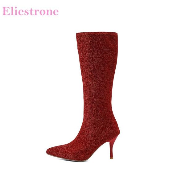 boots 2021 brand sweet red silver women mid calf beauty high thin heels lady nude shoes plus small big size 10 32 43 45 47, Black
boots 2021 brand sweet red silver women mid calf beauty high thin heels lady nude shoes plus small big size 10 32 43 45 47, Black