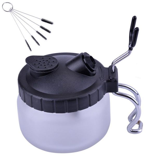 airbrush cleaning pot,clean paint jar with air brush holder+nozzle cleaning brush set
airbrush cleaning pot,clean paint jar with air brush holder+nozzle cleaning brush set
