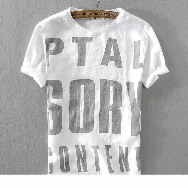 2020 summer men's casual linen t-shirt breathable letters printed t shirt men loose stretch fashion tshirt mens camiseta, White;black
2020 summer men's casual linen t-shirt breathable letters printed t shirt men loose stretch fashion tshirt mens camiseta, White;black
