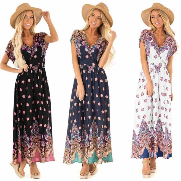 casual street style female clothing summer womens designer dresses v neck flora printed short sleeve ladies dresses, Black;gray
casual street style female clothing summer womens designer dresses v neck flora printed short sleeve ladies dresses, Black;gray