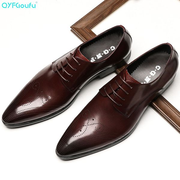 qyfcioufu 2020 new handmade genuine leather men's dress shoes luxury fashion men shoes wedding lace-up pointed toe oxford, Black
qyfcioufu 2020 new handmade genuine leather men's dress shoes luxury fashion men shoes wedding lace-up pointed toe oxford, Black
