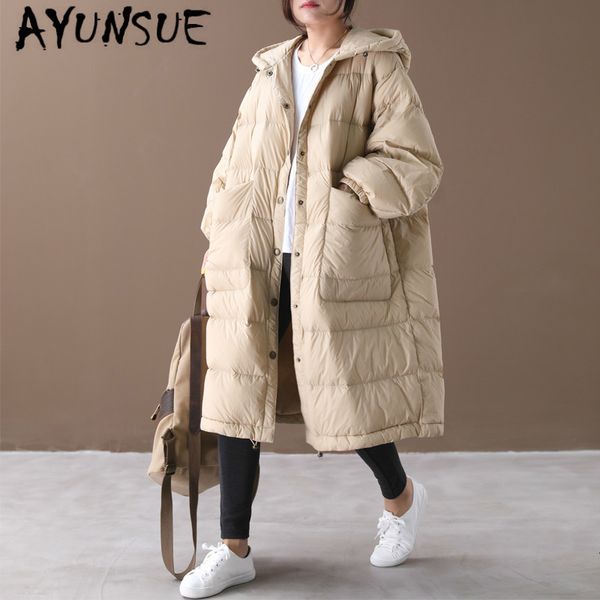 ayunsue white goose down jacket women hooded puffer jacket oversized winter coat women down coat warm parka veste femme yy1446, Black;white
ayunsue white goose down jacket women hooded puffer jacket oversized winter coat women down coat warm parka veste femme yy1446, Black;white