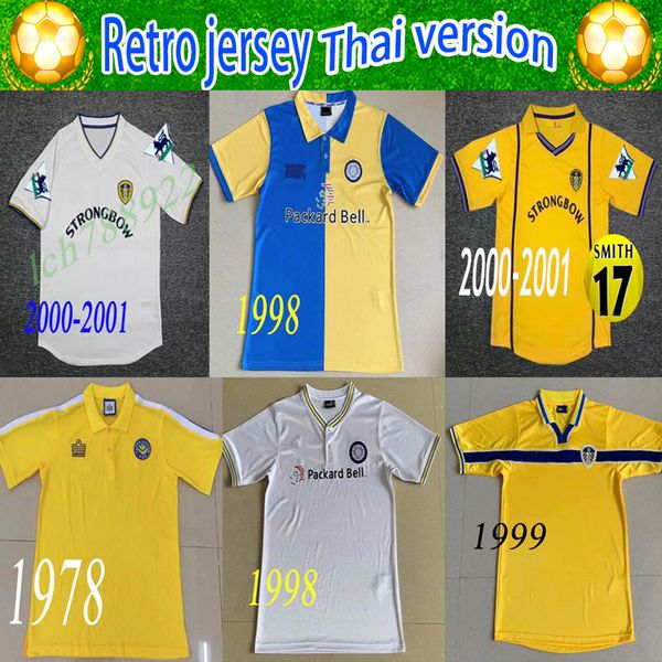 2000 2001 leeds united retro soccer jersey vintage classic football shirt home white dacourt bridges bowyer viduka smith, Black;yellow
2000 2001 leeds united retro soccer jersey vintage classic football shirt home white dacourt bridges bowyer viduka smith, Black;yellow