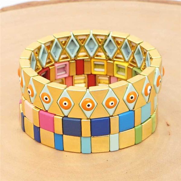 ksra 2020 spring and summer new alloy paint bracelet tile beads bracelet suit european and american fashion jewelry, Black
ksra 2020 spring and summer new alloy paint bracelet tile beads bracelet suit european and american fashion jewelry, Black