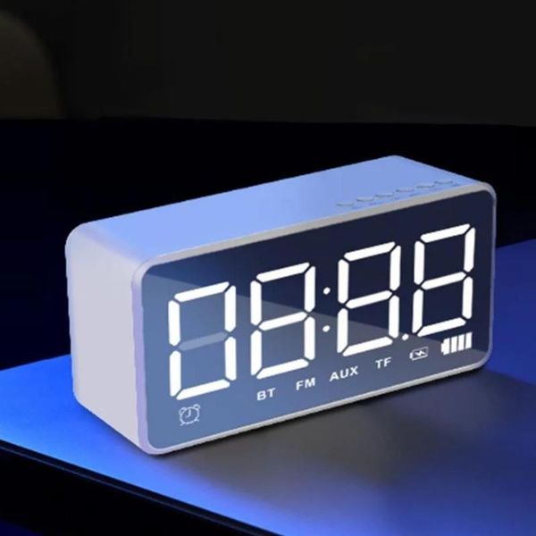 home alarm clock wireless bluetooth stereo clock card portable mirror small speaker usb charge tf card aux playing fm radio cd
home alarm clock wireless bluetooth stereo clock card portable mirror small speaker usb charge tf card aux playing fm radio cd