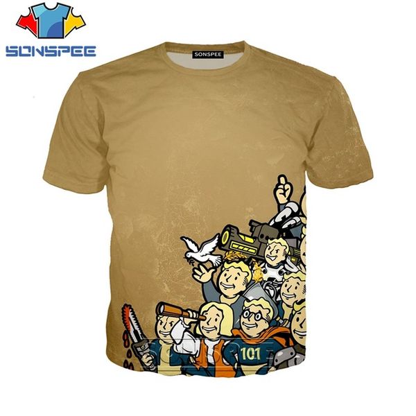fallout 4 character gmae 3d print shirts graphic oversized horror men clothing