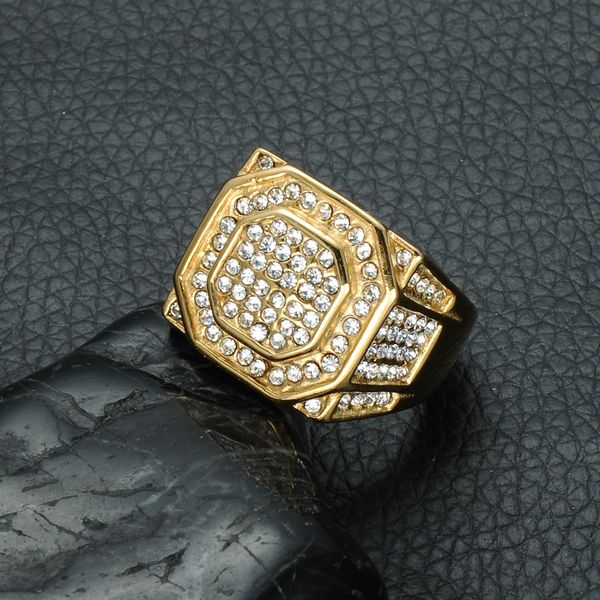 hip hop micro pave rhinestone iced out bling hexagonal ring ip gold filled titanium stainless steel rings for men jewelry1, Golden;silver
hip hop micro pave rhinestone iced out bling hexagonal ring ip gold filled titanium stainless steel rings for men jewelry1, Golden;silver