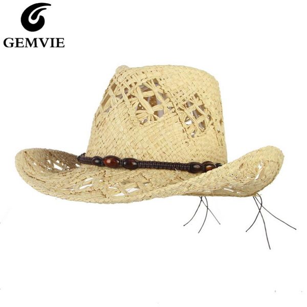 wide brim hats gemvie hollow cowgirl summer hat for women raffia straw men outback western cowboy sun beach cap, Blue;gray
wide brim hats gemvie hollow cowgirl summer hat for women raffia straw men outback western cowboy sun beach cap, Blue;gray