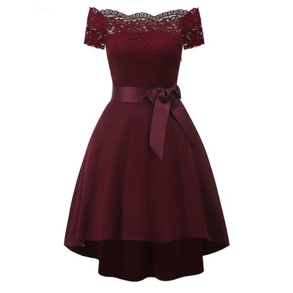 casual dresses vintage lace dress women 2021 spring neck slash short sleeve belt party ceremony hi lo swing wedding bridesmaids, Black;gray
casual dresses vintage lace dress women 2021 spring neck slash short sleeve belt party ceremony hi lo swing wedding bridesmaids, Black;gray