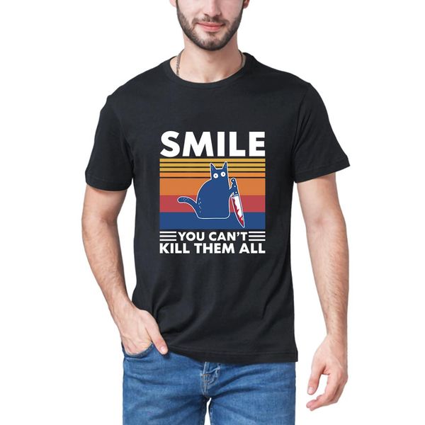 murderous cat with knife funny halloween smile you can't kill them all funny men's 100% cotton t-shirt eu size tee
murderous cat with knife funny halloween smile you can't kill them all funny men's 100% cotton t-shirt eu size tee