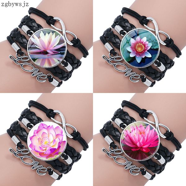 charm bracelets beautiful flower lotus for women men party fashion ladies multilayer black leather bracelet bangle jewelry glass cabochon, Golden;silver
charm bracelets beautiful flower lotus for women men party fashion ladies multilayer black leather bracelet bangle jewelry glass cabochon, Golden;silver