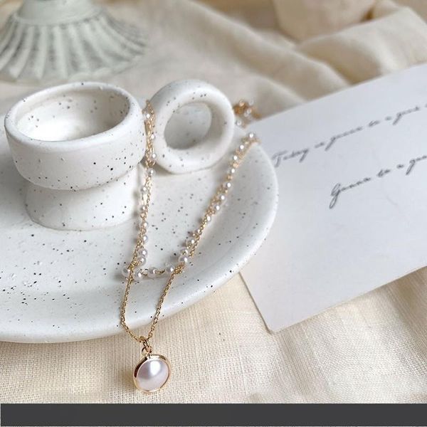 2020 1pc women double-layer pearl necklace korean young personality simple jewelry, Silver
2020 1pc women double-layer pearl necklace korean young personality simple jewelry, Silver