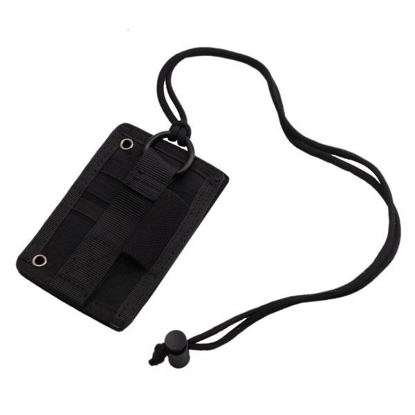 Enthusiast Tactical Id Card Holder Storage Bag Patch Badge Holder With Neck Lanyard Running Bag