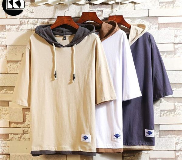 summer new solid color large size hooded mens t shirts fashion casual self-cultivation trend five-point sleeve t shirt men j190612, White;black
summer new solid color large size hooded mens t shirts fashion casual self-cultivation trend five-point sleeve t shirt men j190612, White;black
