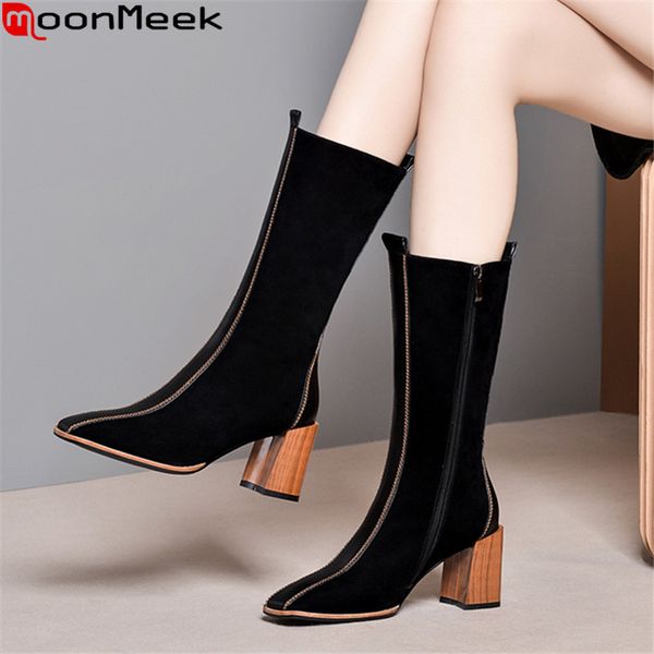 boots moonmeek 2021 arrive fahsion women square toe high heels shoes quality winter warm mid calf for woman, Black
boots moonmeek 2021 arrive fahsion women square toe high heels shoes quality winter warm mid calf for woman, Black