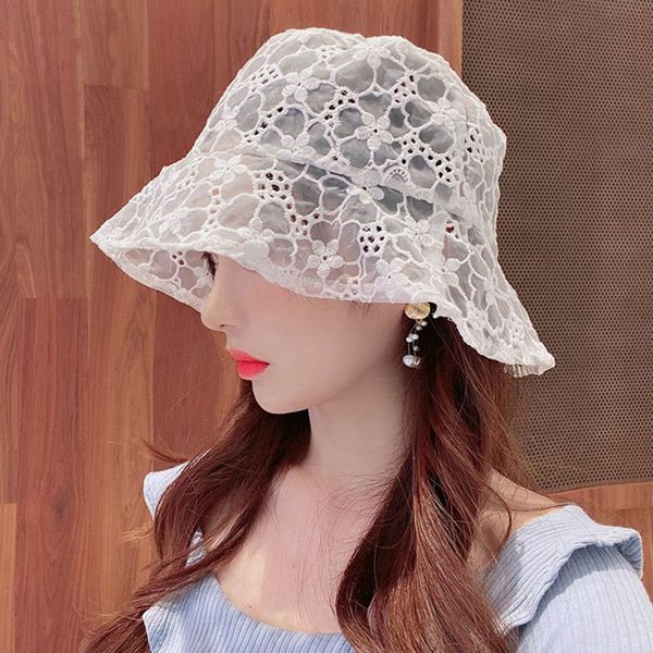 2020 new korean fashion lace black bucket hat summer sun hats for women hollow flower fishermen hat casual lady bucket, Blue;gray
2020 new korean fashion lace black bucket hat summer sun hats for women hollow flower fishermen hat casual lady bucket, Blue;gray