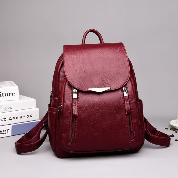 elvasek korean style soft leather women's backpack 2020 female new all-match multi-purpose large capacity backpack travel bag
elvasek korean style soft leather women's backpack 2020 female new all-match multi-purpose large capacity backpack travel bag