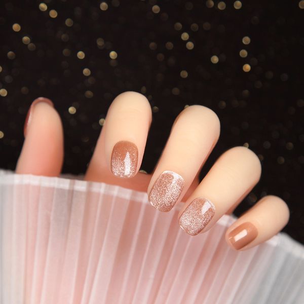 false nails 24pcs short size round head full cover milk gray brown spar cat eye design press on glitter, Red;gold
false nails 24pcs short size round head full cover milk gray brown spar cat eye design press on glitter, Red;gold