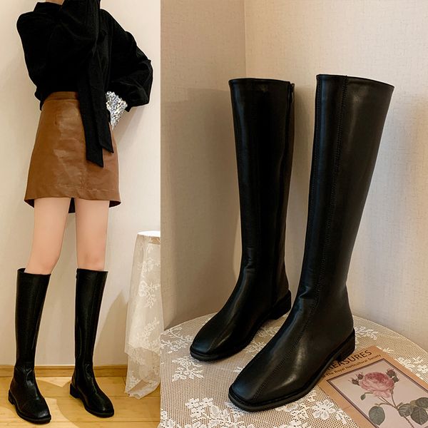 boots goohojio 2021 fashion plus velvet side zipper leather women knee-high shoes autumn square heel chic woman, Black
boots goohojio 2021 fashion plus velvet side zipper leather women knee-high shoes autumn square heel chic woman, Black