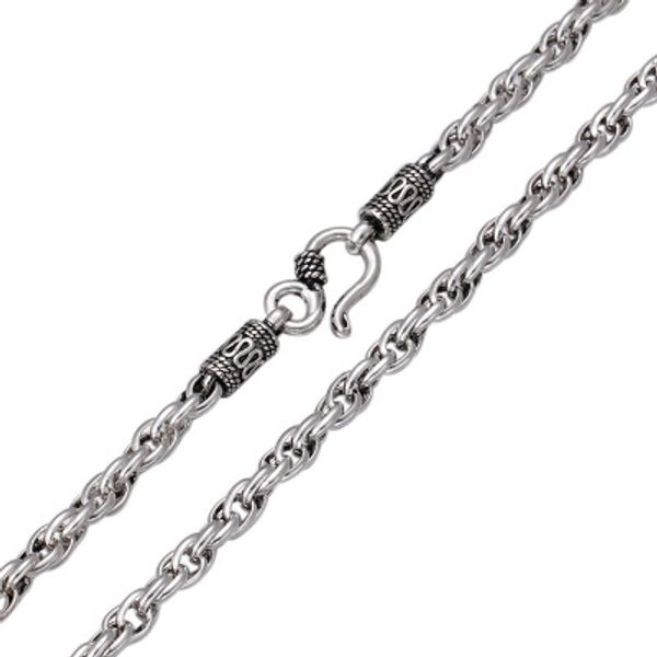 925 sterling silver necklace thai silver vintage 4mm thick fine twist chains necklace christmas gifts 
925 sterling silver necklace thai silver vintage 4mm thick fine twist chains necklace christmas gifts