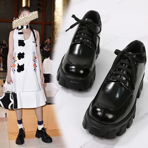 muffins lace-up platform shoes woman creepers japanned leather/matte thicken flat zapatilla mujer spring elevated shoes lady2020, Black
muffins lace-up platform shoes woman creepers japanned leather/matte thicken flat zapatilla mujer spring elevated shoes lady2020, Black