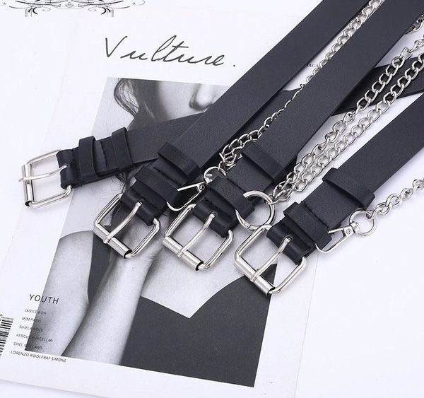 ybt women imitation leather belt alloy pin buckle belt new hanging chain punk style fashion trendy decorative04, Black;brown
ybt women imitation leather belt alloy pin buckle belt new hanging chain punk style fashion trendy decorative04, Black;brown