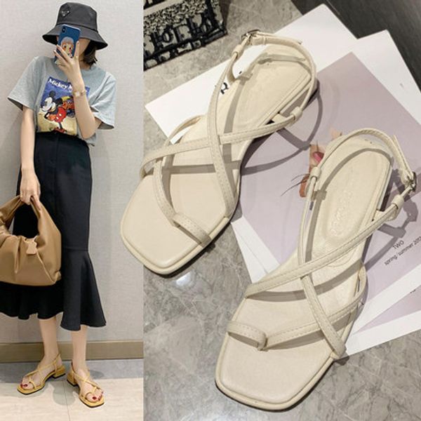 sandals female 2020 summer new korean thick-heeled fashion fairy style with low heel roman women's shoes, Black
sandals female 2020 summer new korean thick-heeled fashion fairy style with low heel roman women's shoes, Black