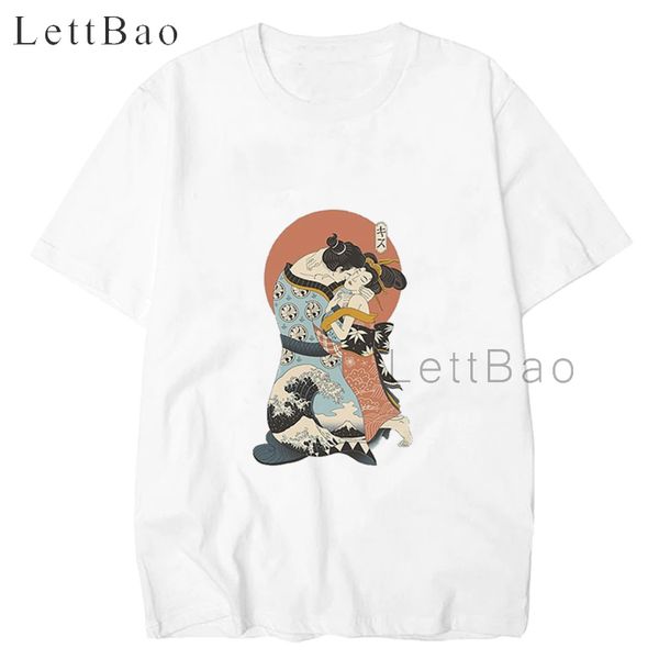 the kiss ukiyo-e t-shirts anime japanese style graphic t shirts punk hip hop men's clothing oversized t shirt streetwear shirt
the kiss ukiyo-e t-shirts anime japanese style graphic t shirts punk hip hop men's clothing oversized t shirt streetwear shirt