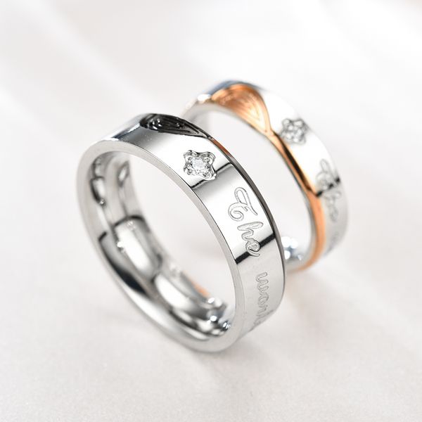 heart shaped love couple ring men's and women's stainless steel ring wedding engagement combination heart shaped, Golden;silver
heart shaped love couple ring men's and women's stainless steel ring wedding engagement combination heart shaped, Golden;silver