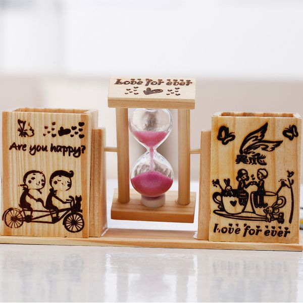 b616 with hourglass double pen holder decoration timer creative deskwooden ornament student office stationery pen
b616 with hourglass double pen holder decoration timer creative deskwooden ornament student office stationery pen